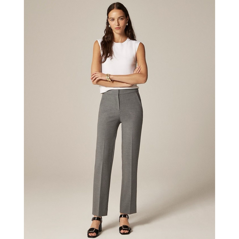 J CREW Kate straight-leg pant in four-season stretch Gray Size 00 $138 CC441